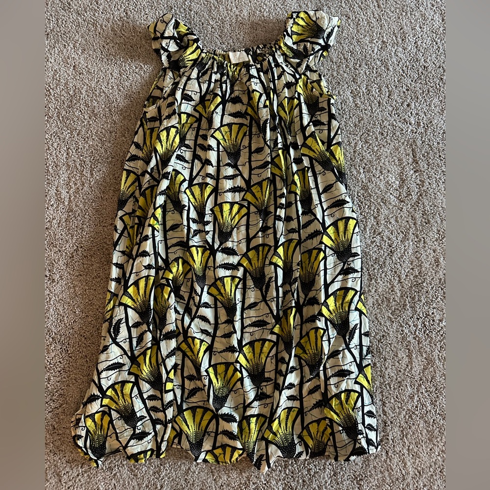 Love Sam yellow and black print dress